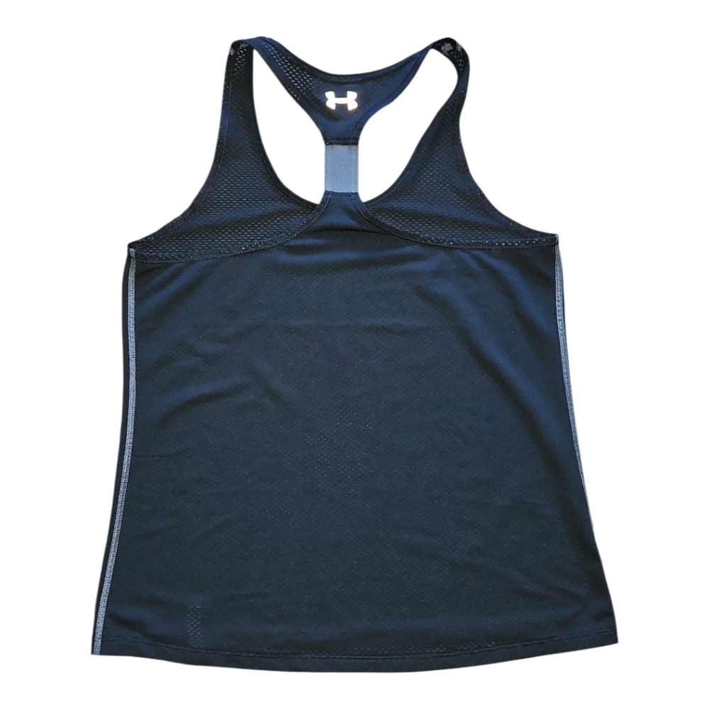 Under Armour Black Tank Top Racerback Run Heatgear. Women Size M